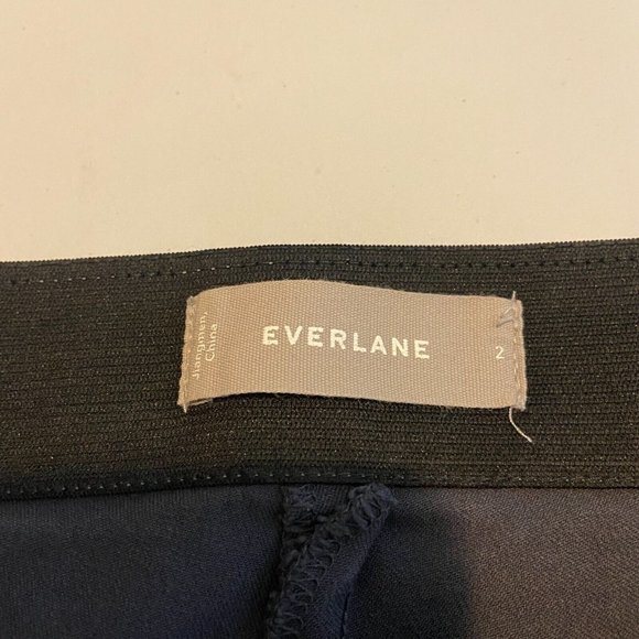 Everlane Womens 2 Skinny Leg Crop Pant Gray Cropped Elastic Waist Side Zip Crop - Picture 4 of 9